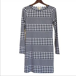 Michael Kors Navy Houndstooth Dress